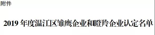 小咖科技被評為“2019年度溫江區瞪羚企業”